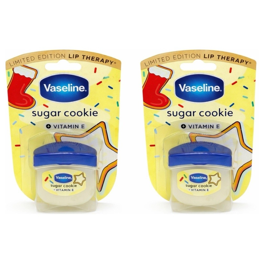 2 Vaseline Sugar Cookie Lip Therapy Vitamin E Christmas Balm Limited‎ Edition